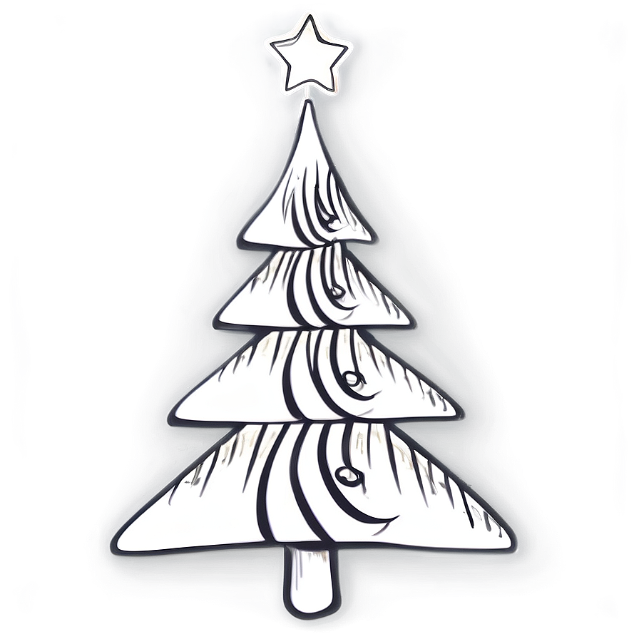 Christmas Tree Sketch Png 44 PNG image