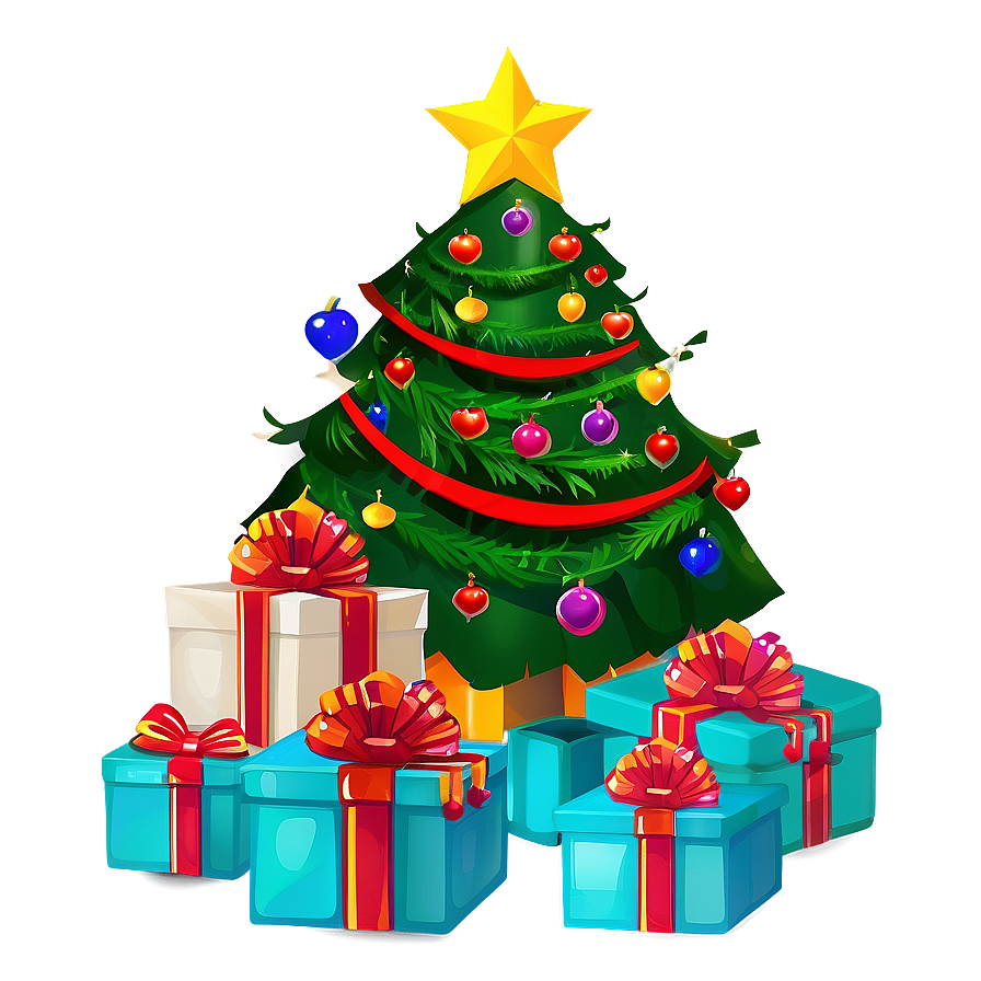 Christmas Tree With Gifts Png 78 PNG image