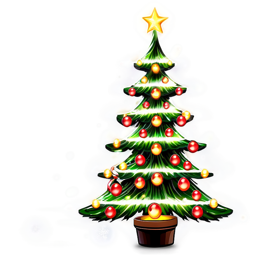 Christmas Tree With Lights Png Lls59 PNG image