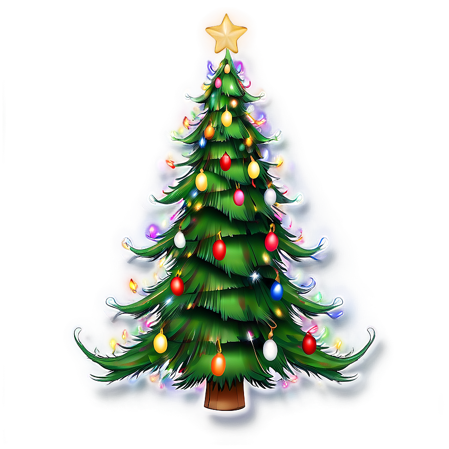 Christmas Tree With Lights Png Obu62 PNG image