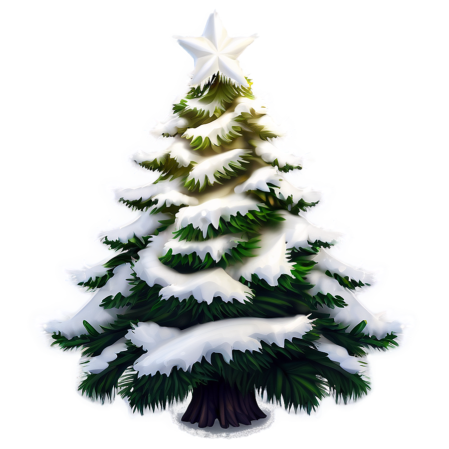 Christmas Tree With Snow Png 04292024 PNG image