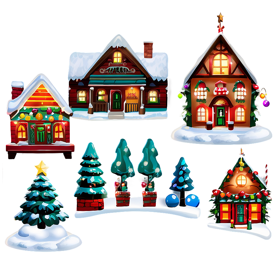 Christmas Village Sets Png 06122024 PNG image