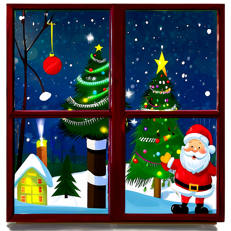 Christmas Window Clings Png 06122024 PNG image