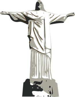 Christthe Redeemer Statue Graphic PNG image