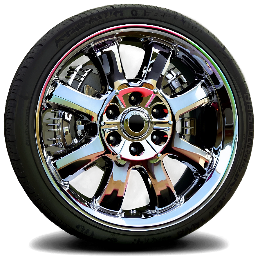 Chrome Car Wheel Png 06122024 PNG image