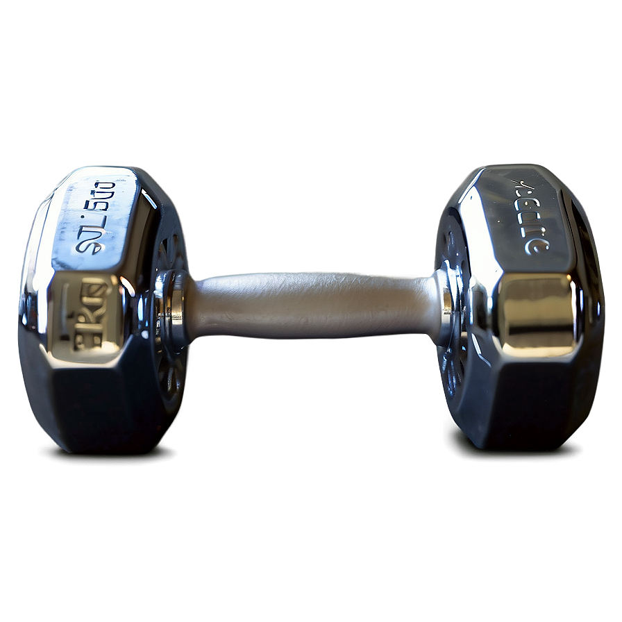 Chrome Finish Dumbbells Png 06202024 PNG image