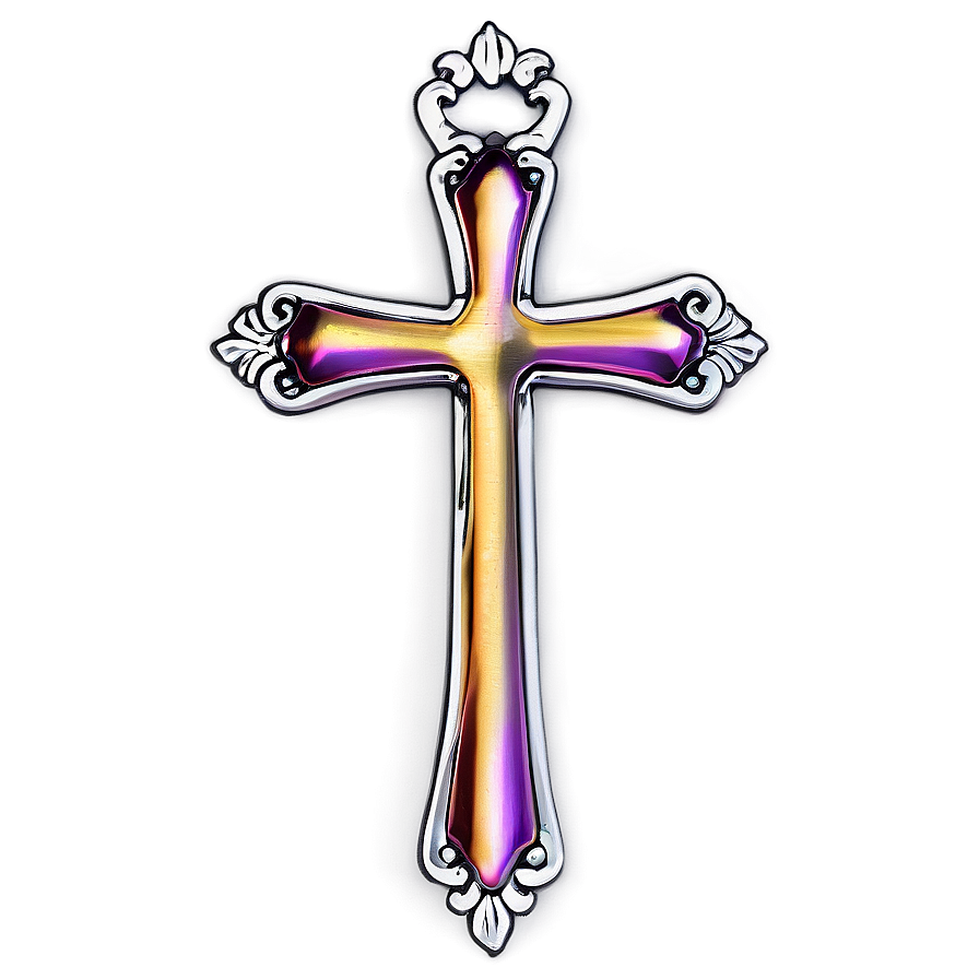 Chrome Heart Cross A PNG image