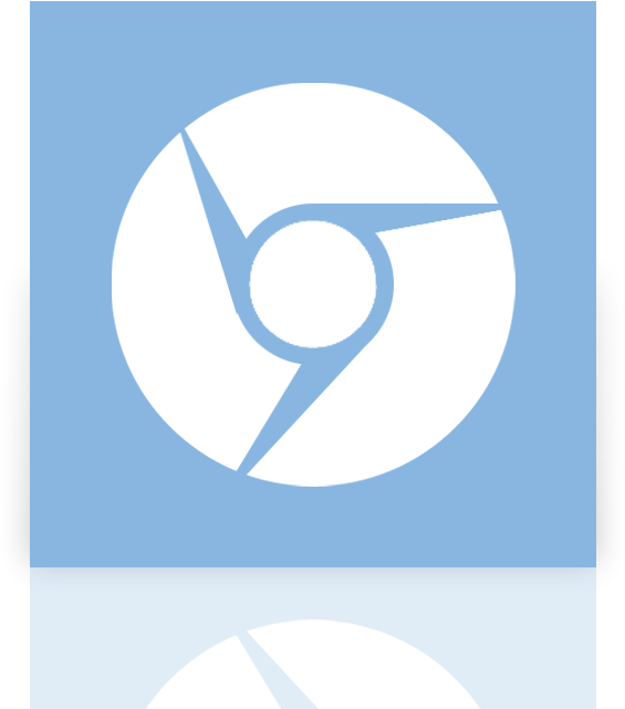 Chrome Icon Reflection PNG image