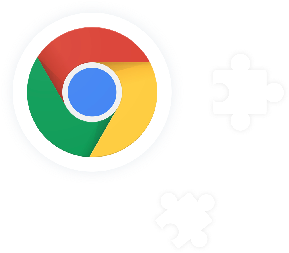 Chrome Logowith Puzzle Pieces PNG image