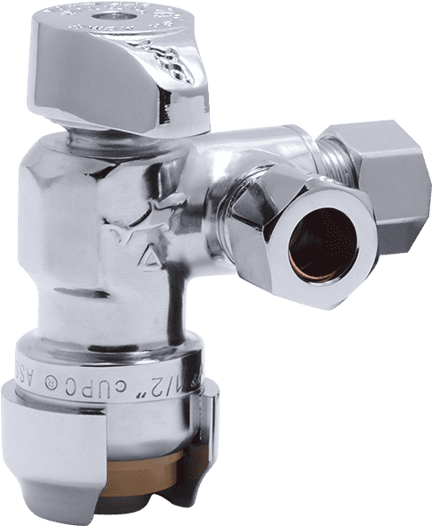Chrome Plated Brass Angle Stop Valve PNG image
