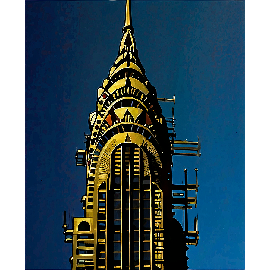 Chrysler Building Abstract Representation Png 06252024 PNG image