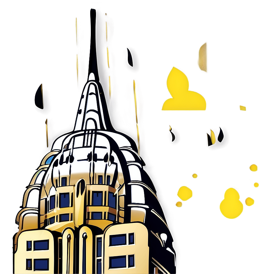 Chrysler Building Gold Leaf Accent Png 58 PNG image