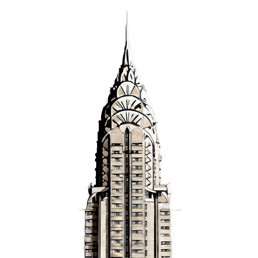 Chrysler Building Skyline Silhouette Png 06252024 PNG image