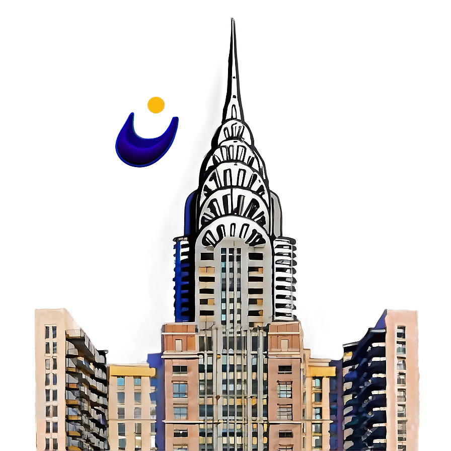 Chrysler Building With Moon Png Gak13 PNG image