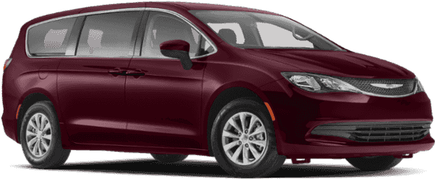 Chrysler Pacific Maroon Side View PNG image