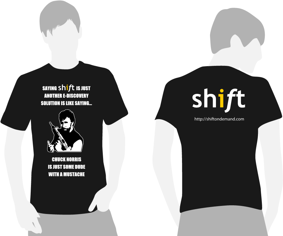 Chuck Norris Shift T Shirt Design PNG image