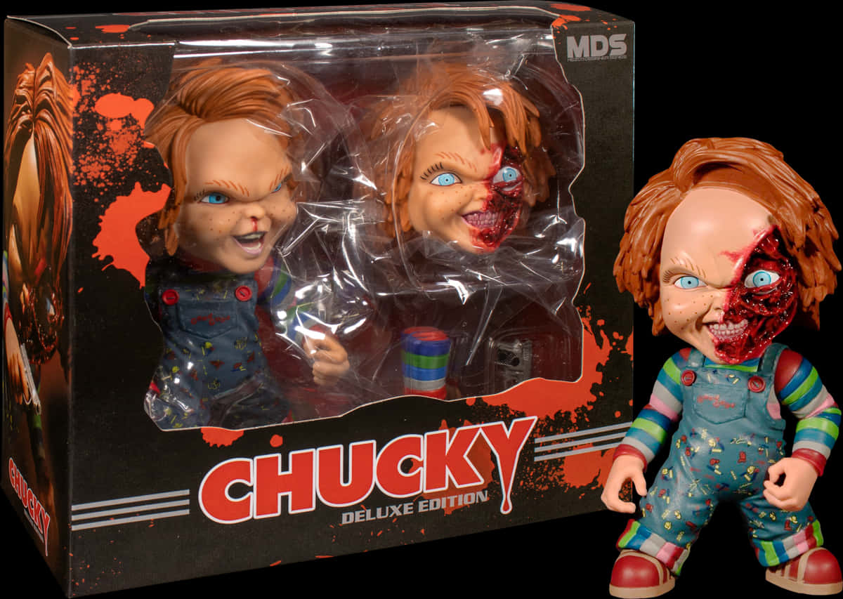 Chucky Deluxe Edition Figure Packaging PNG image