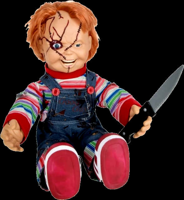 Chucky Doll With Knife PNG image