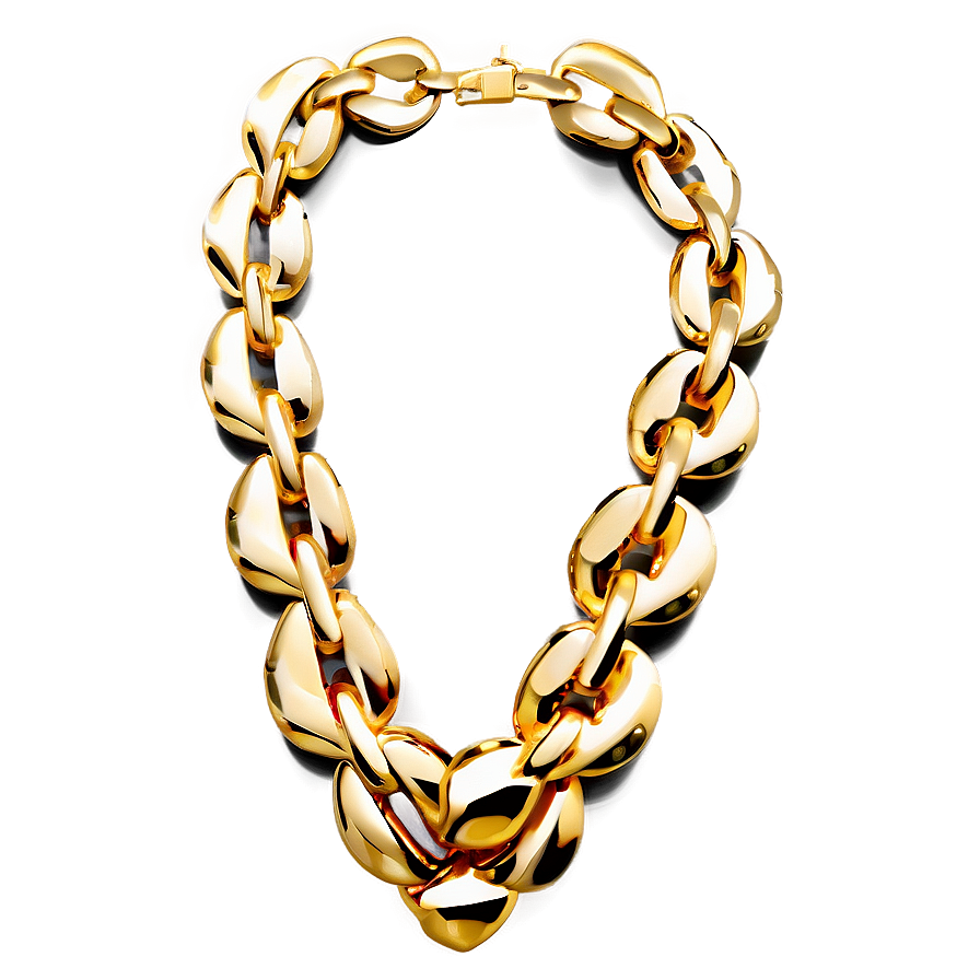 Chunky Gold Necklace Png Xvd PNG image