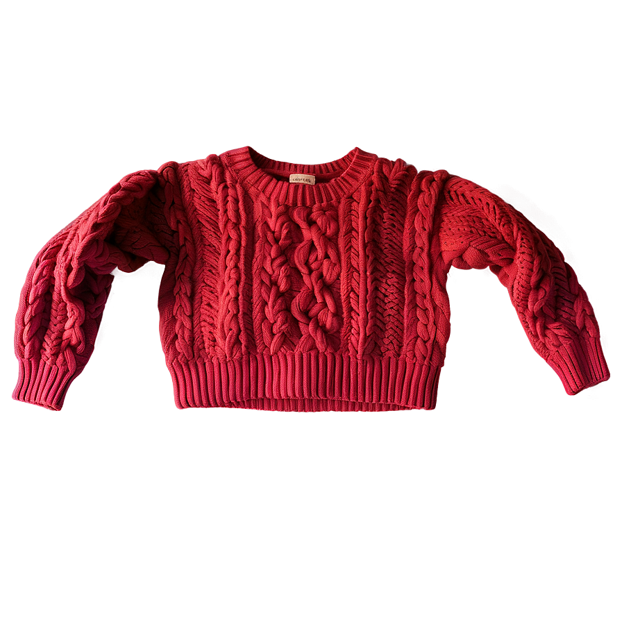 Chunky Red Sweater Png 06292024 PNG image