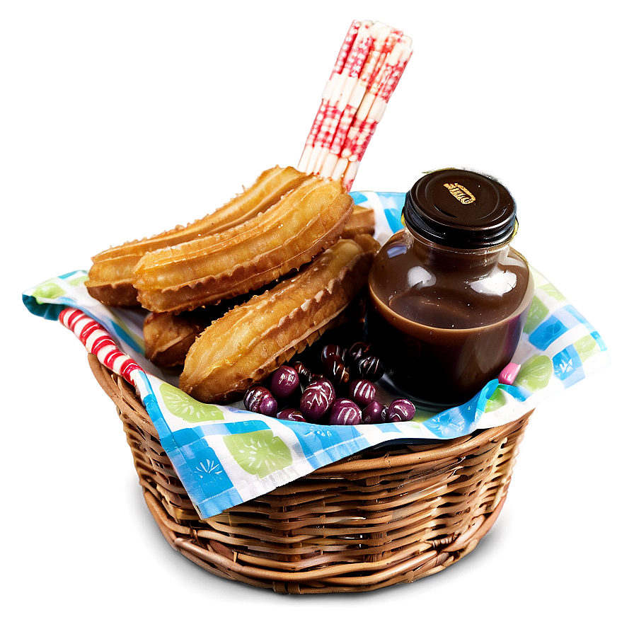 Churros Picnic Basket Png 06212024 PNG image