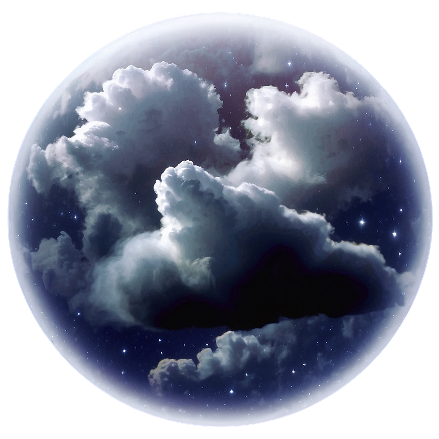 Cielo Dark Night Clouds Png Yoo PNG image