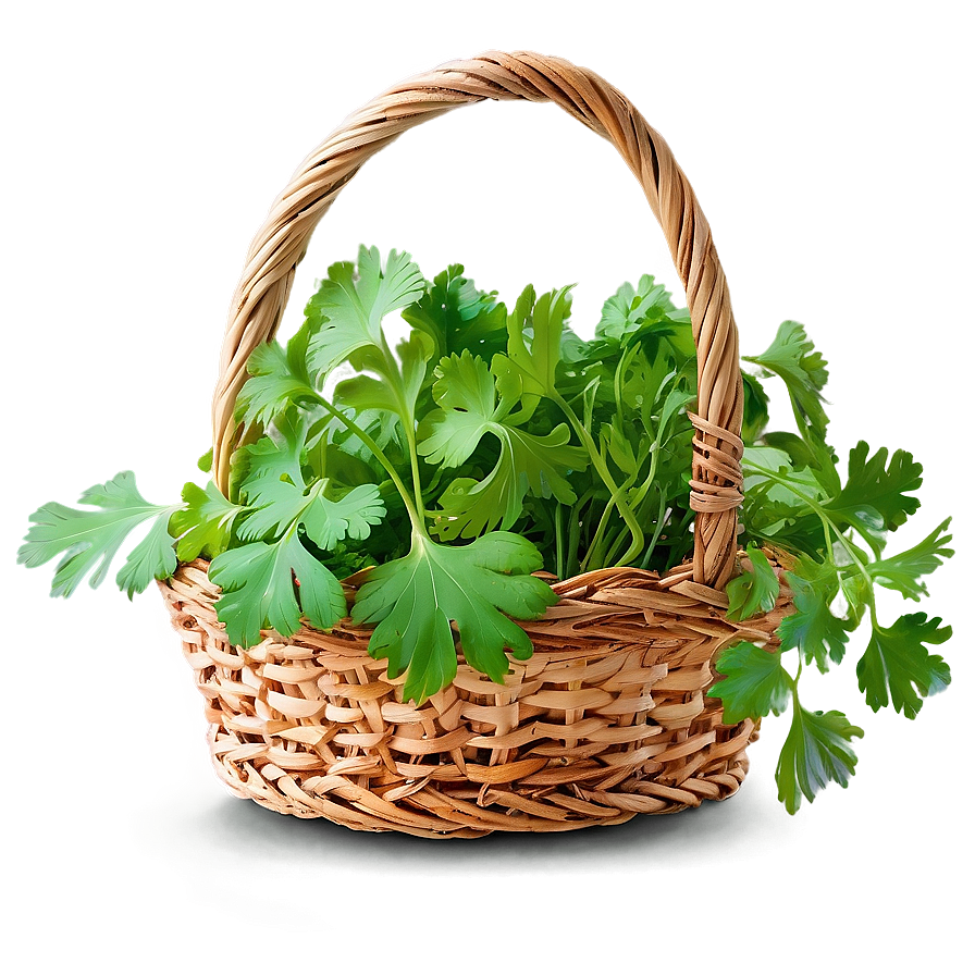 Cilantro In Basket Png 06212024 PNG image