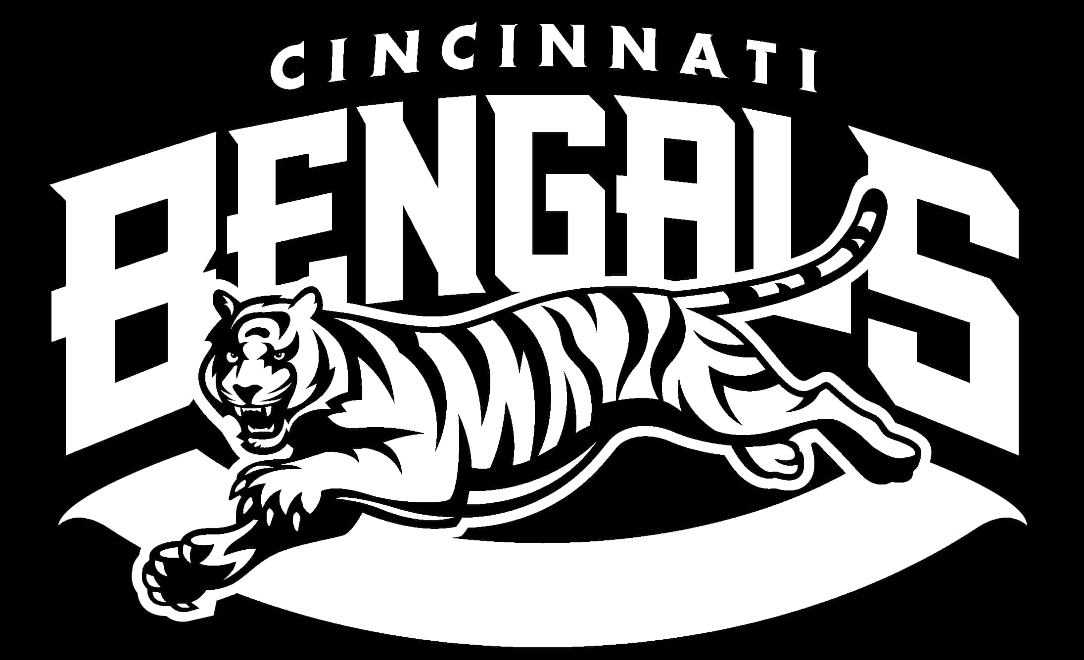 Cincinnati Bengals Logo Blackand White PNG image
