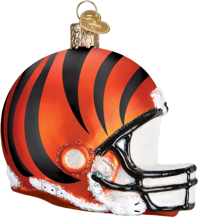 Cincinnati Football Helmet Ornament PNG image