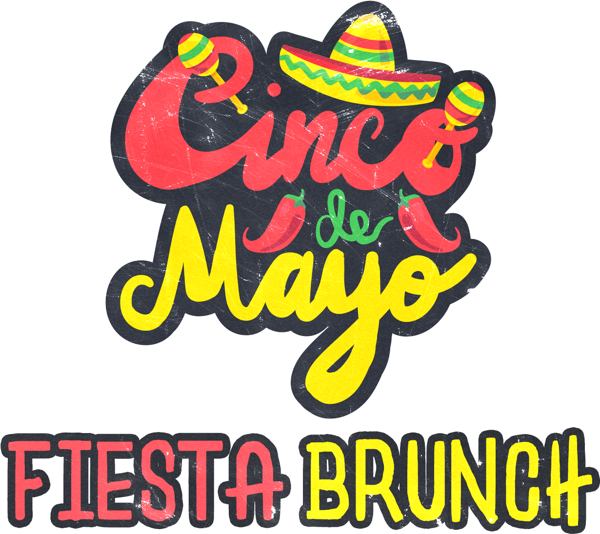 Cincode Mayo Fiesta Brunch Graphic PNG image