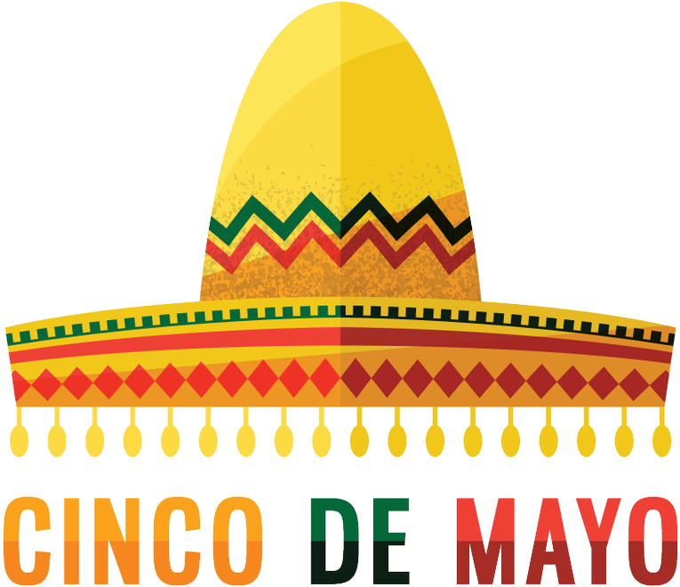 Cincode Mayo Sombrero Graphic PNG image