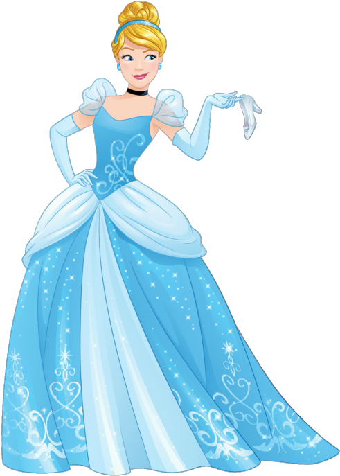 Cinderella Animated Princessin Blue Gown.png PNG image