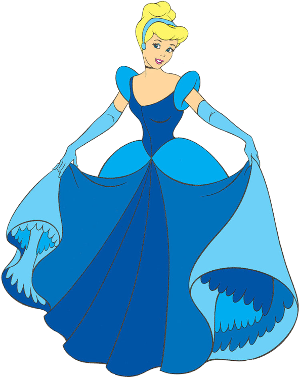 Cinderella Classic Blue Ballgown PNG image