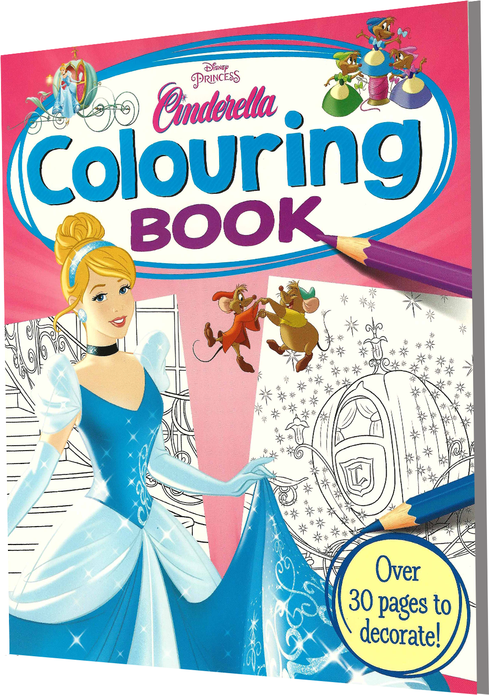 Cinderella Colouring Book Cover PNG image