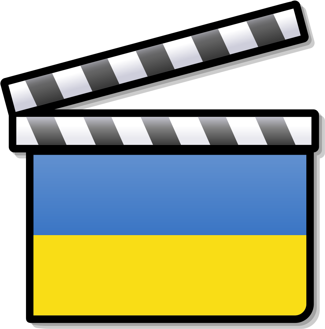 Cinema Clapperboardwith Flag Design PNG image