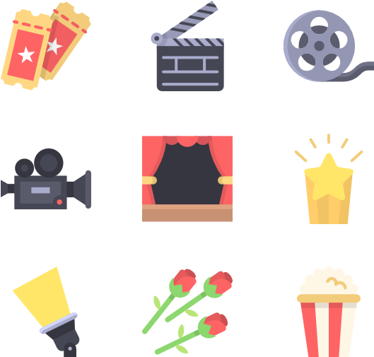 Cinema Icons Collection PNG image