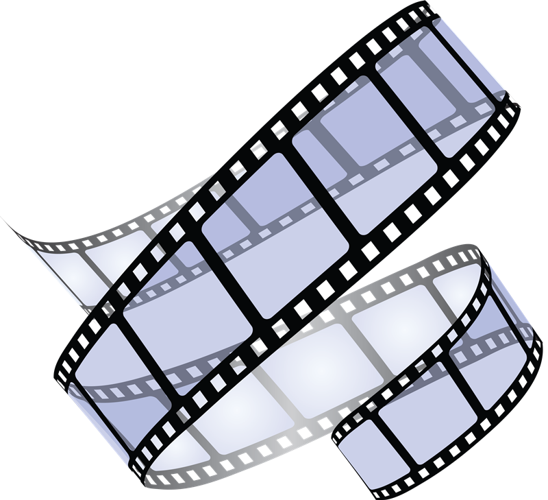 Cinematic Film Reel Graphic PNG image