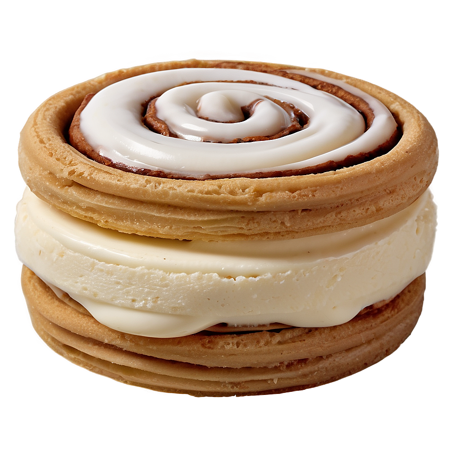 Cinnamon Roll Ice Cream Sandwich Treat Png 06212024 PNG image