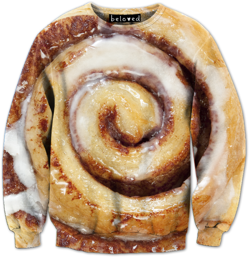 Cinnamon Roll Sweatshirt Design PNG image