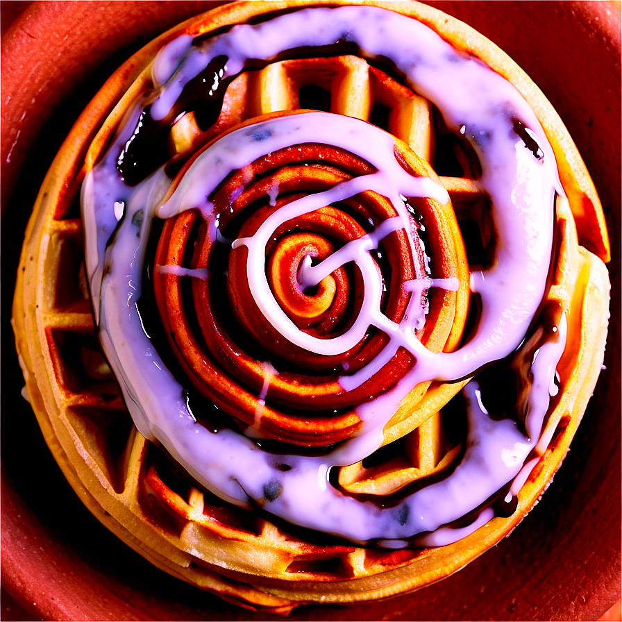 Cinnamon Roll Waffle Png 05212024 PNG image