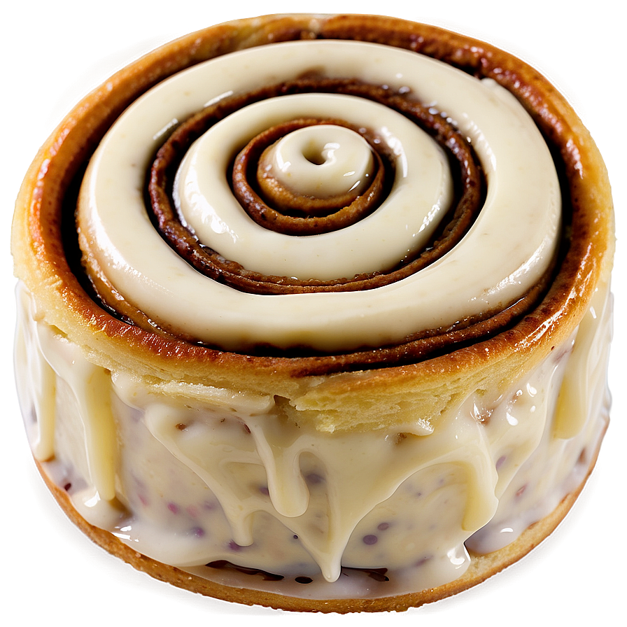 Cinnamon Roll With Cream Cheese Frosting Png 06122024 PNG image