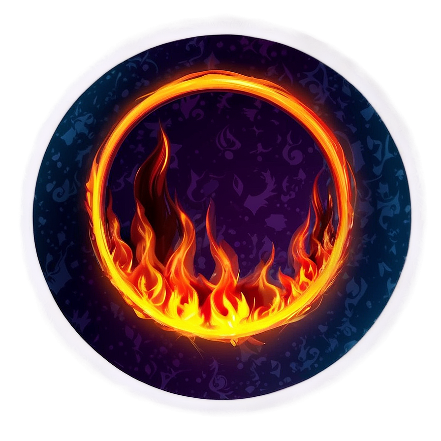 Circle With Fire Effect Png 04302024 PNG image