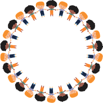 Circleof Cartoon Children PNG image