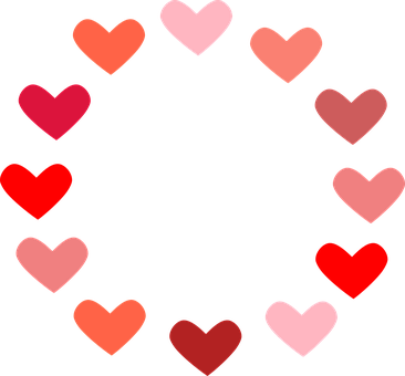 Circleof Hearts Pattern PNG image