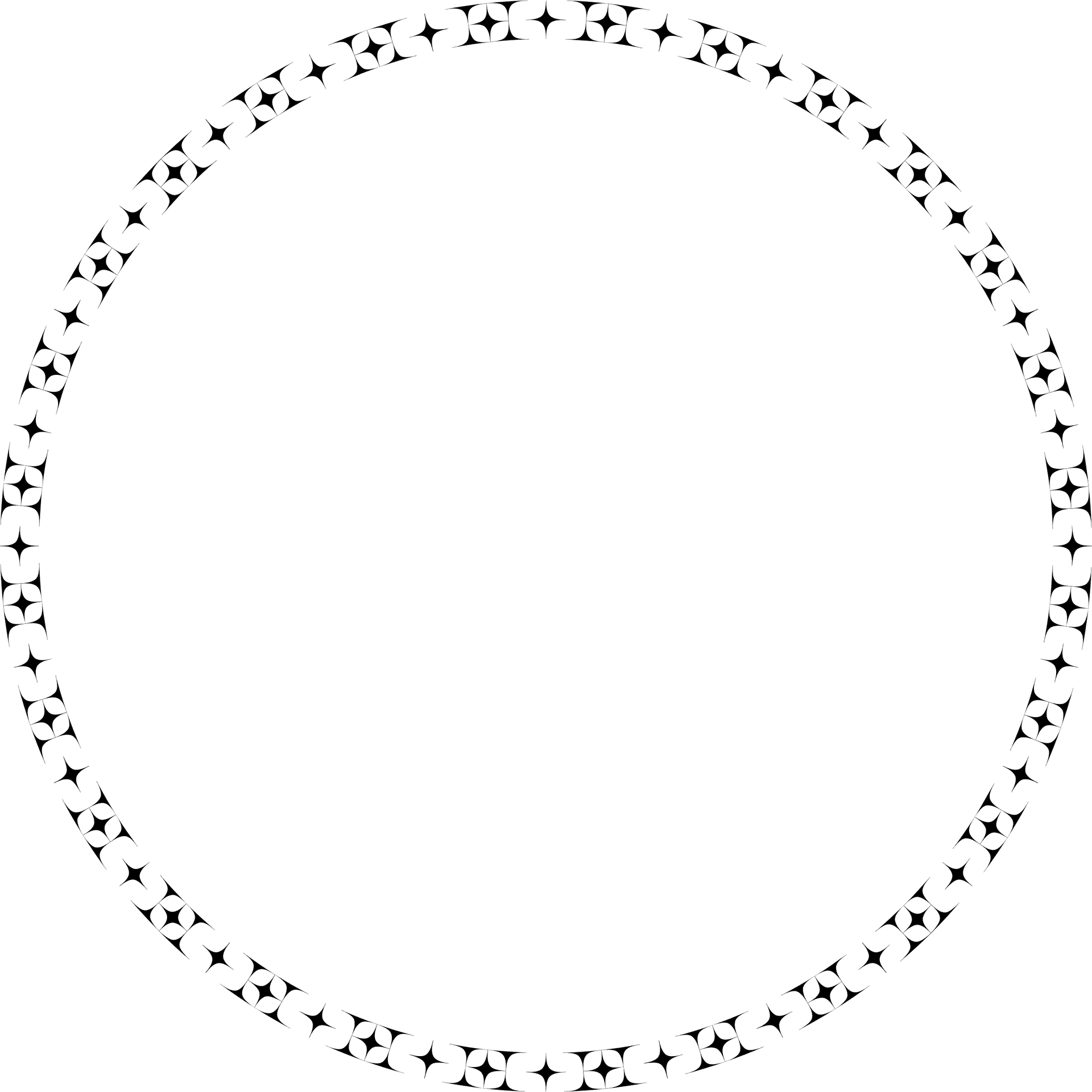 Circular Barbed Wire Vector Border PNG image