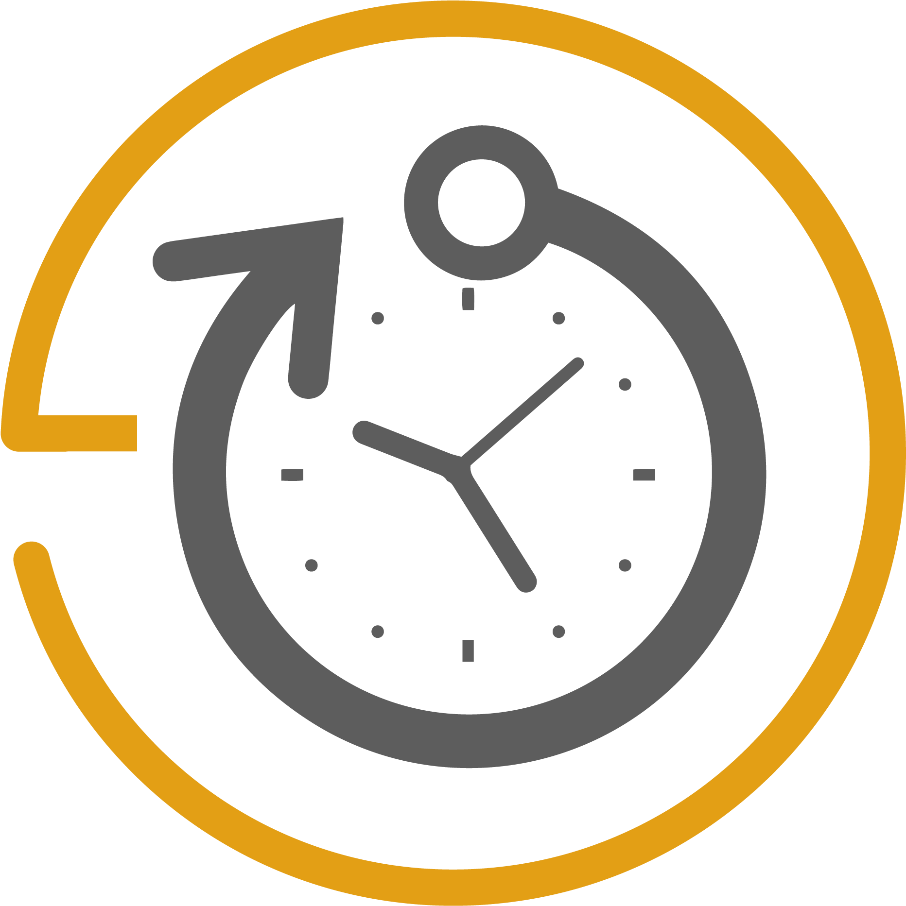 Circular Clock Icon Graphic PNG image