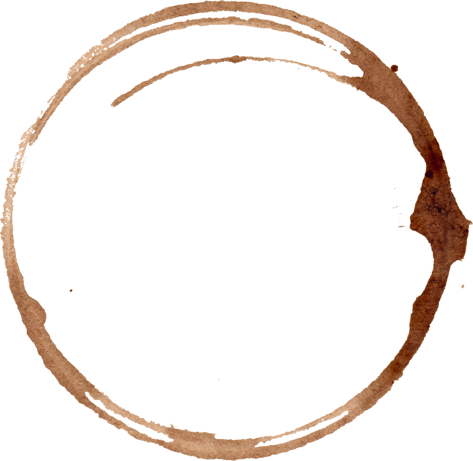 Circular Coffee Stain Texture PNG image
