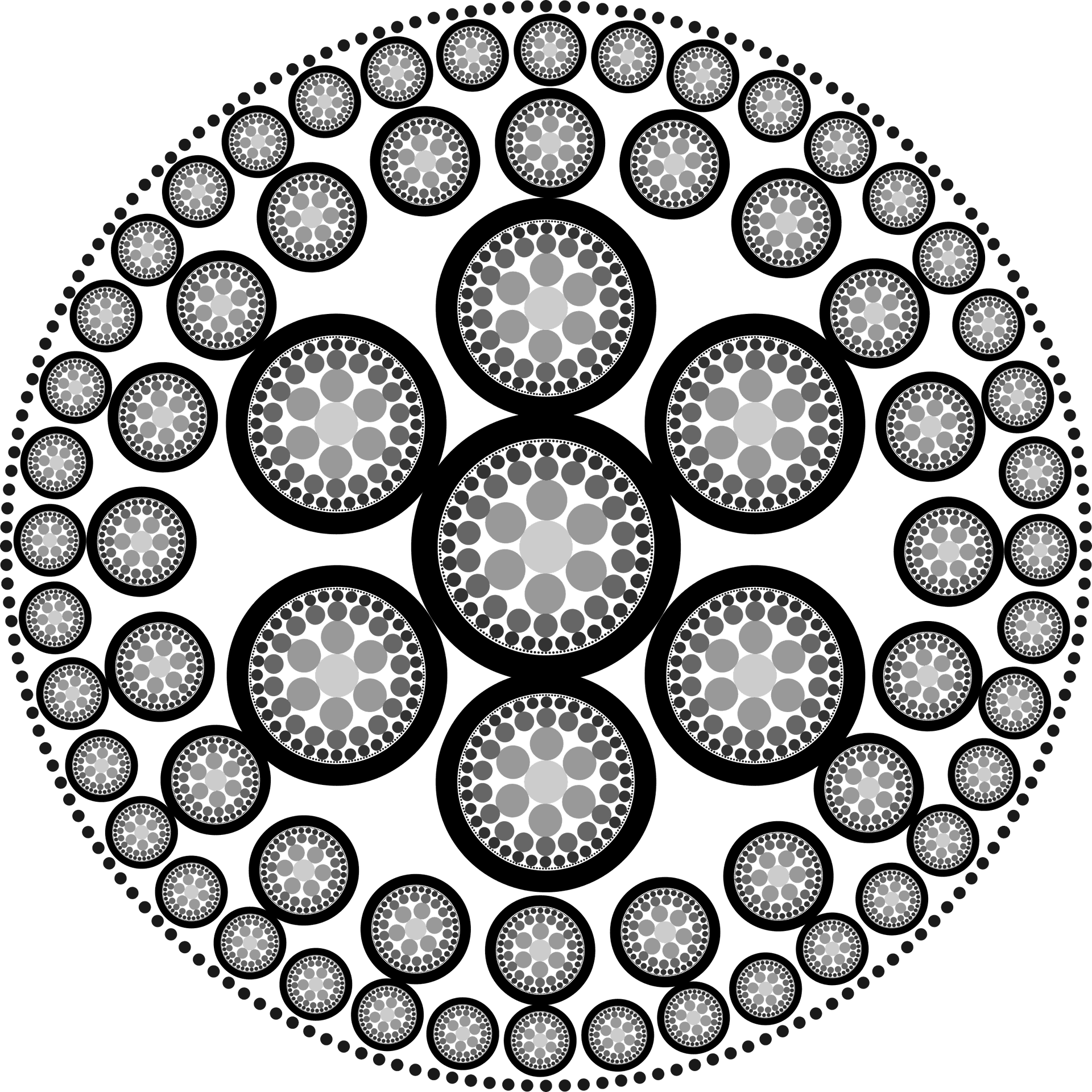 Circular Fractal Pattern PNG image