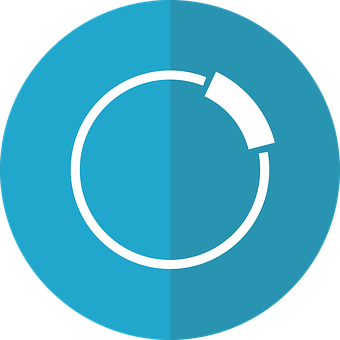 Circular Loading Icon Blue Background PNG image