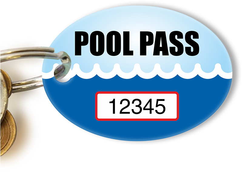 Circular Pool Pass Keychain12345 PNG image